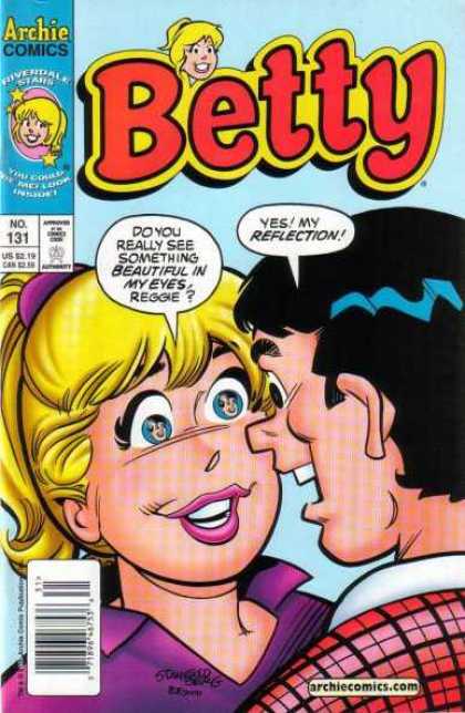 Betty 131 - Betty - Archie Comics - Pink Lipstick - Blonde Hair - Purple Shirt - Stan Goldberg