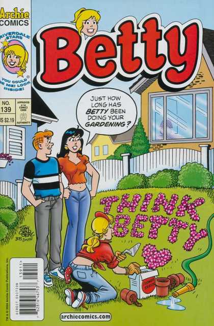 Betty 139 - Gardening - Window - House - Archie Comics - Blonde - Stan Goldberg