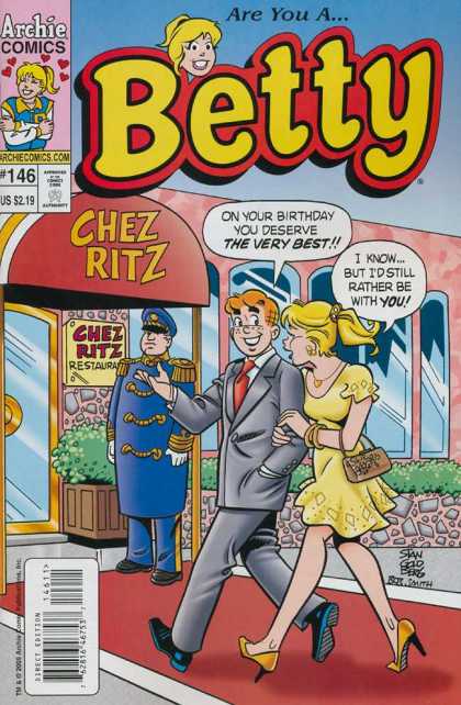 Archie Comics - Woman - Man - Red Carpet - Chez Ritz - Stan Goldberg Betty 146 - Archie Comics - Woman - Man - Red Carpet - Chez Ritz - Stan Goldberg