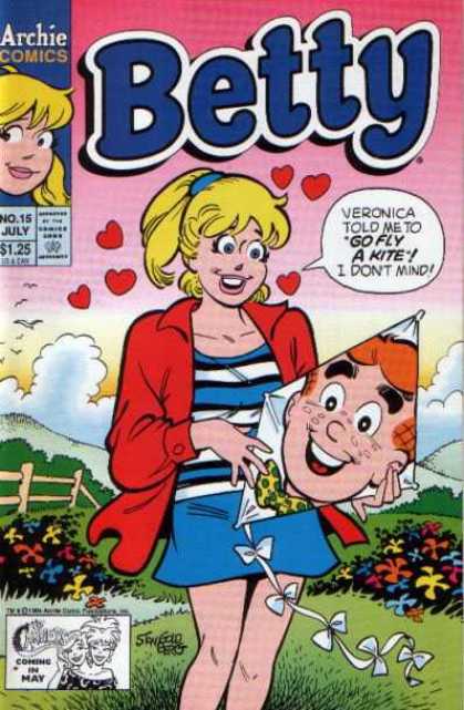 Betty 15 - Archie Comics - Comics Code - Girl - Go Fly A Kite - Hearts