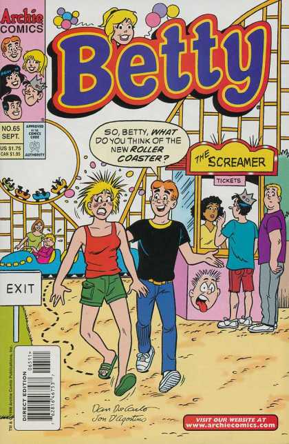 The Screamer - Tickets - Roller Coaster - Betty - Exit Sign Betty 65 - The Screamer - Tickets - Roller Coaster - Betty - Exit Sign