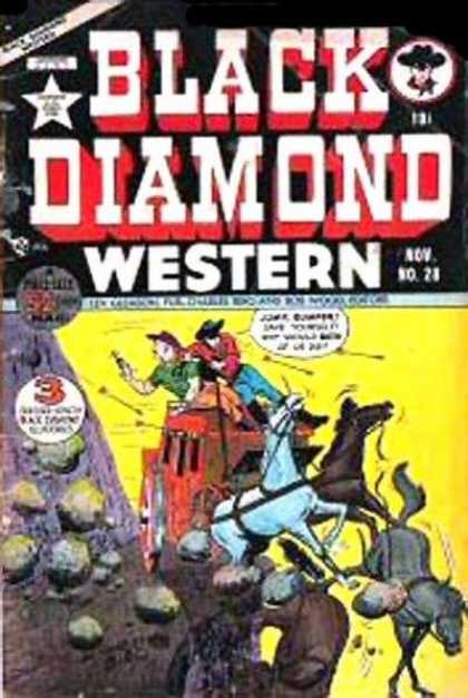 Black Diamond Western 28 - Horses - Cowboys - Rocks - Cowgirl - Falling Horse