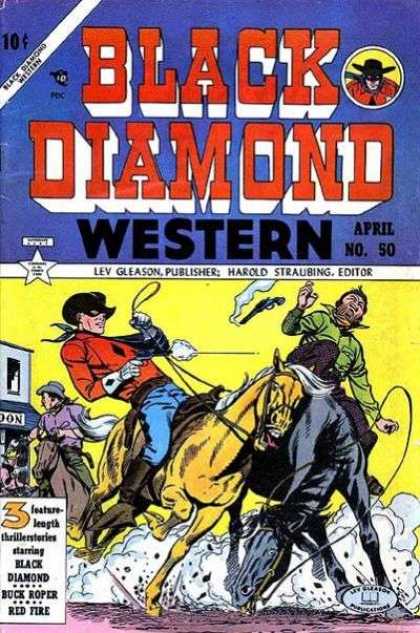 Black Diamond Western 50 - Cap - Lev Gleasonpublisher - Harold Straubingeditor - April No50 - Red Fire