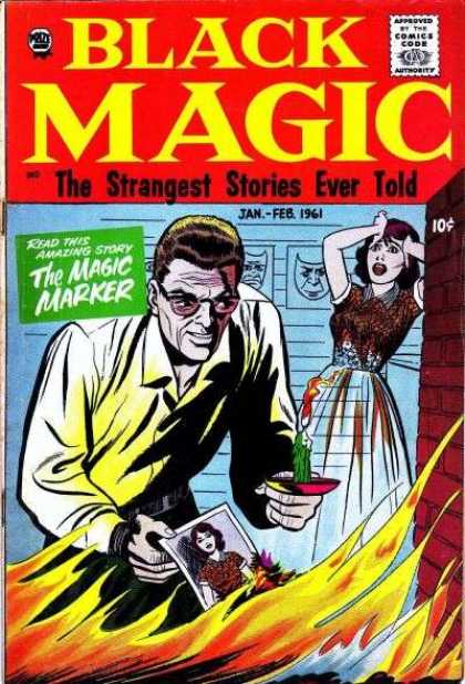 Black Magic 45 - Fire - Picture - Candle - Magic Marker - Masks