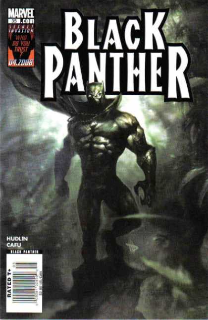 Black Panther (2005) 35 - Secret Invasion - Hudlin Cafu - Cape Up In The Air - Dark - Light In Background