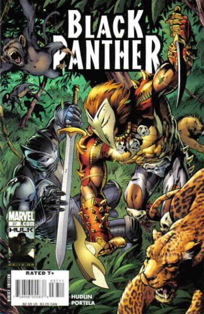 Black Panther (2005) 37 - Monkey - Sword - Forest - Mask - Knife - Alan Davis