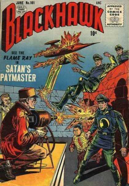 Blackhawk 101 - No 101 - Flame Ray - Satans Paymaster - Shots - Explosion