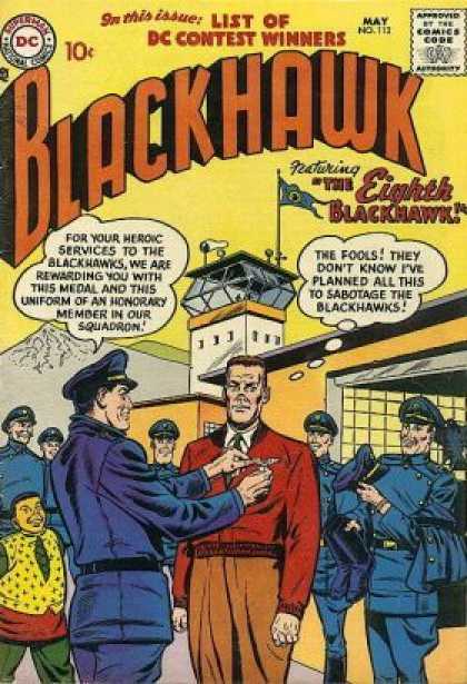 Blackhawk 112 - List Of Dc Contest Winners - The Eighth Blackhawk - Watch Tower - Sabotage - Guards - Jack Adler