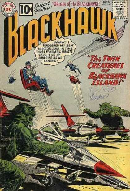 Blackhawk 164 - Twin Creatures - Airplanes - Giants - Parachute - Seat - Sheldon Moldoff