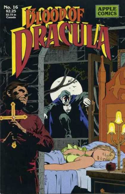 Blood of Dracula 16 - Vampire - Cross - Bats - Sleeping - Apple Comics