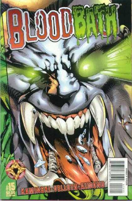 Bloodshot (1997) 15 - Fangs - Green Glowing Eyes - Bloodbath - Saliva - Kaminski-velluto-almond