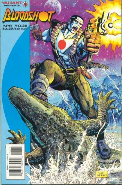 Bloodshot 26 - Crocodile - Japanese Flag - Machine Gun - Boots - Moon - Dick Giordano, Sean Chen