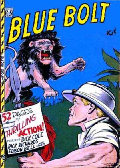 Lion - Human - 10 Cents - Jungle - Dick Cole Blue Bolt 90 - Lion - Human - 10 Cents - Jungle - Dick Cole