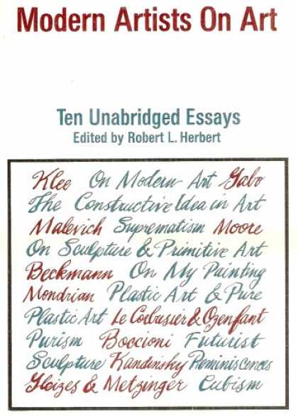 Books About Art - Modern Artist on Art: Ten Unabridged Essays