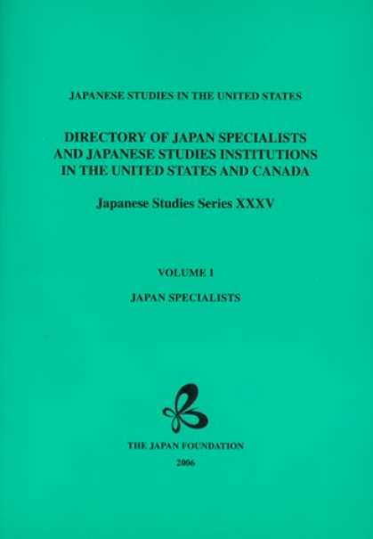 Books About Japan - Directory of Japan Specialists and Japanese Studies Institutions in the United S