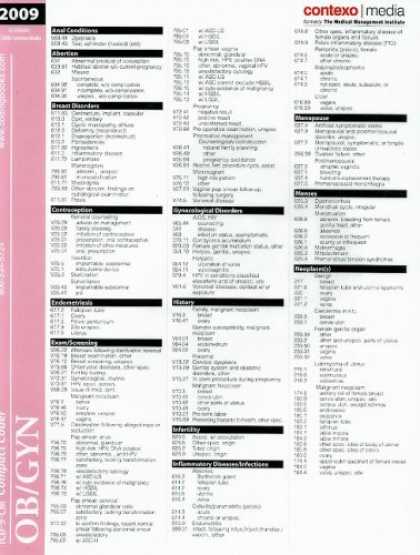 Books About Media - ICD-9-CM Compact Coder: OB/GYN 2009