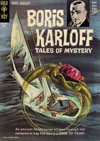 Ring Of Fear - Sailboat - Ring - Ruby - Spooky Boris Karloff Tales of Mystery 3 - Ring Of Fear - Sailboat - Ring - Ruby - Spooky