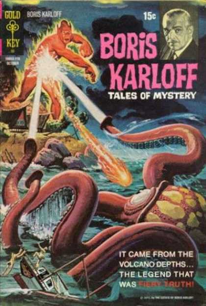 Giant Squid - Volcano - Ocean - Fiery Truth - Creature Boris Karloff Tales of Mystery 37 - Giant Squid - Volcano - Ocean - Fiery Truth - Creature