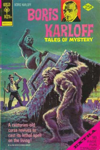 Boris Karloff Tales of Mystery 58 - Gold Key - Boris Karloff - 25 Cents - Statue - Beast