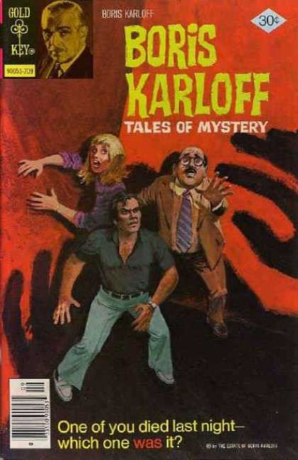 Boris Karloff Tales of Mystery 77 - Gold Key - Boris Karloff - Shadowy Hands - Fear - Neck Tie