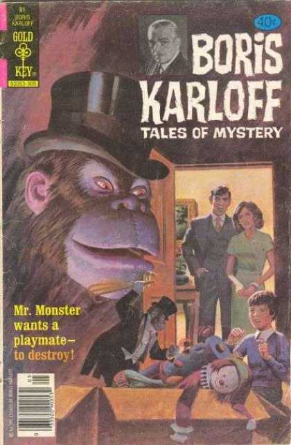 Monkey - Mr Monster - Playmate - Stuffed Clown - Top Hat Boris Karloff Tales of Mystery 91 - Monkey - Mr Monster - Playmate - Stuffed Clown - Top Hat