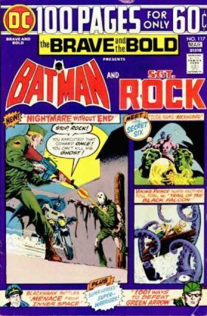 Brave and the Bold 117 - Batman And Sgt Rock - Nightmare Without End - Black Falcon - Secret Six - Ghost - Jim Aparo