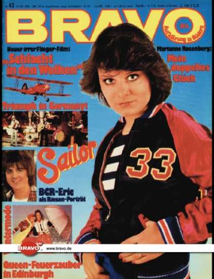 Bravo - 43/76, 14.10.1976 - Marianne Rosenberg - Sailor