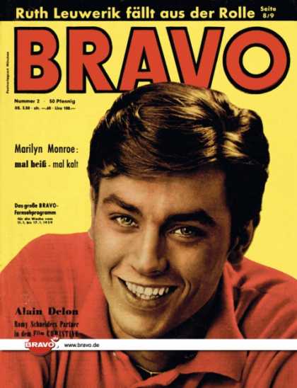 Bravo - 02/59, 06.01.1959 - Alain Delon