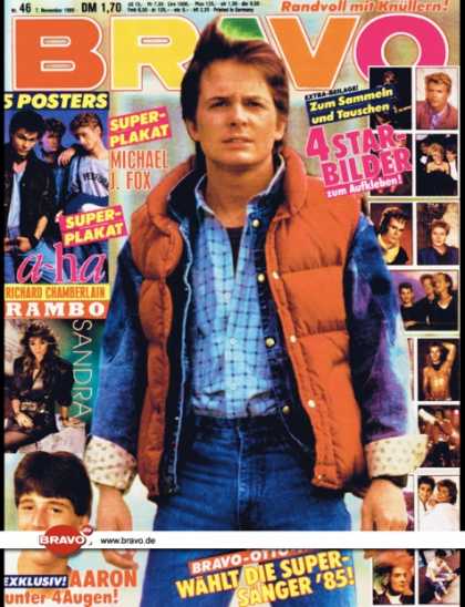 Bravo - 46/85, 07.11.1985 - Michael J. Fox (Zurï¿½ck in die Zukunft, Film)