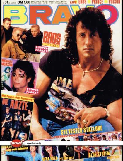 Bravo - 31/88, 28.07.1988 - Sylvester Stallone - Die ï¿½rzte - Pierce Brosnan