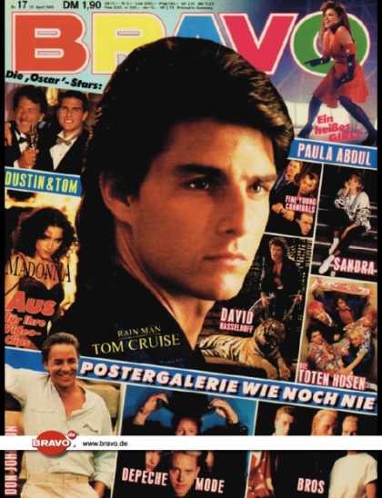Bravo - 17/89, 20.04.1989 - Tom Cruise - Dustin Hoffman, Tom Cruise (Rainman, Film) - Ma