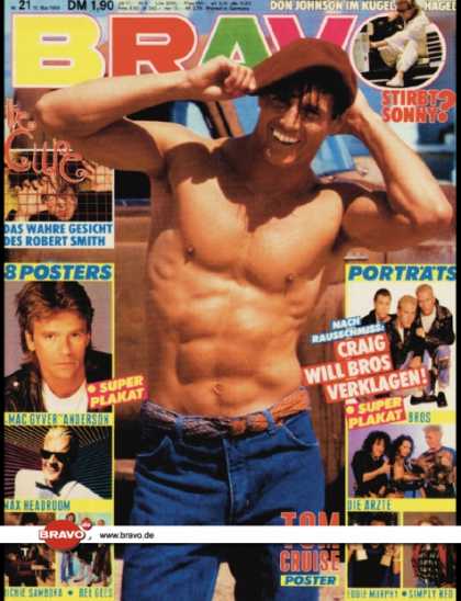 Bravo - 21/89, 17.05.1989 - Tom Cruise - Sonny (Don Johnson, Miami Vice, TV Serie)