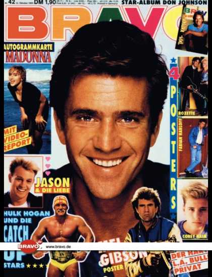 Bravo - 42/89, 12.10.1989 - Mel Gibson - Hulk Hogan - Jason Donovan