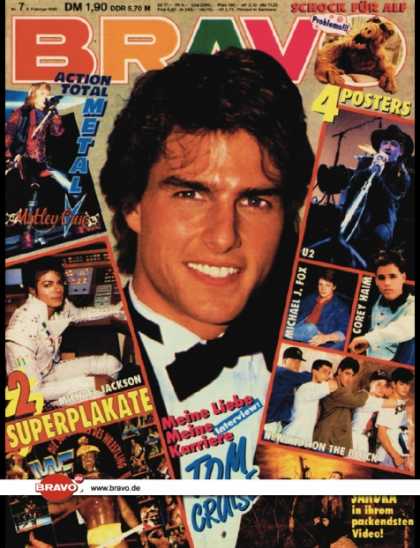 Bravo - 07/90, 08.02.1990 - Tom Cruise - Alf - Motley Crue - Sandra