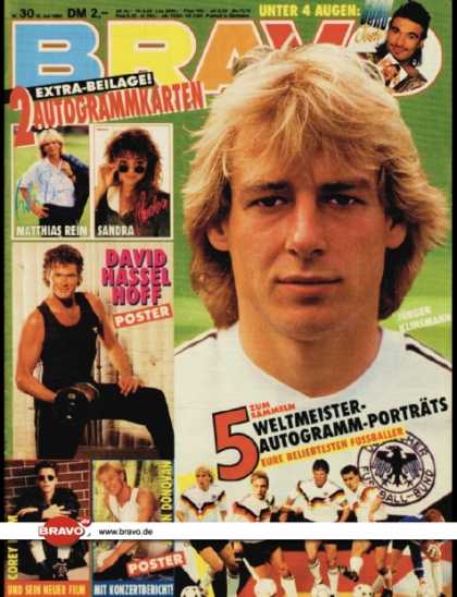 Bravo - 30/90, 19.07.1990 - Jï¿½rgen Klinsmann - Guru Josh