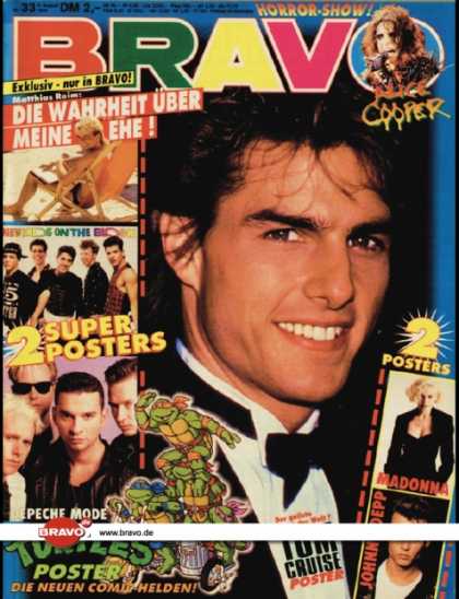 Bravo - 33/90, 09.08.1990 - Tom Cruise - Matthias Reim - Alice Cooper