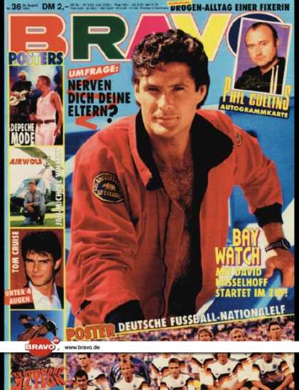 Bravo - 36/90, 30.08.1990 - David Hasselhoff - Tom Cruise