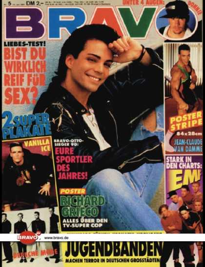 Bravo - 05/91, 24.01.1991 - Richard Grieco (21 Jump Street und Booker, TV Serien) - EMF
