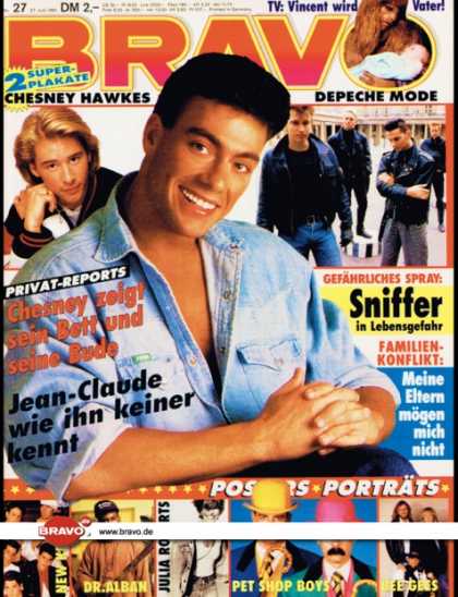 Bravo - 27/91, 27.06.1991 - Jean-Claude van Damme - Chesney Hawkes - Vicent (von Ron Per