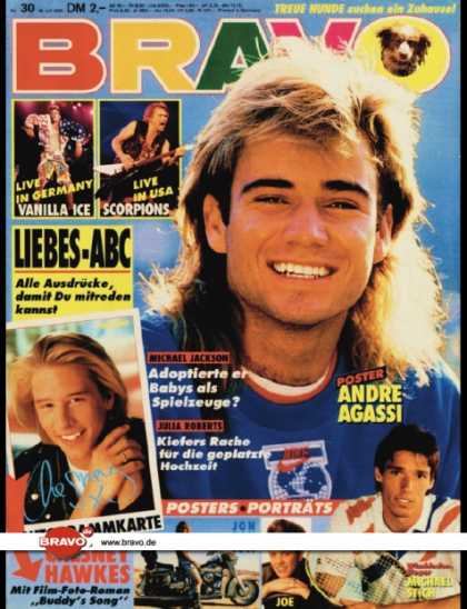 Bravo - 30/91, 18.07.1991 - Andre Agassi - Vanilla Ice - Scorpions - Michael Stich