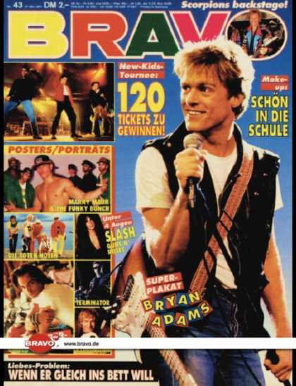 Bravo - 43/91, 17.10.1991 - Bryan Adams - Scorpions - Slash (Guns N' Roses)