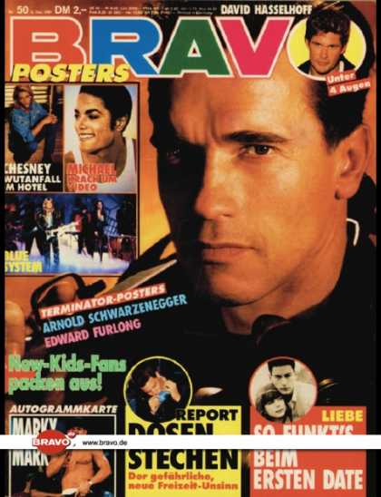Bravo - 50/91, 05.12.1991 - Arnold Schwarzenegger - David Hasselhoff - Chesney Hawkes -