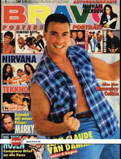 Bravo - 06/92, 30.01.1992 - Jean-Claude Van Damme - Macaulay Culkin - Nirvana - Marky Ma