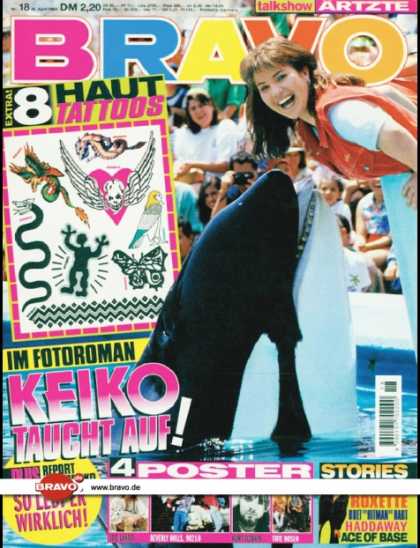 Bravo - 18/94, 28.04.1994 - Keiko & Lissy (Fotoroman) - Robbie Williams (Take That) -