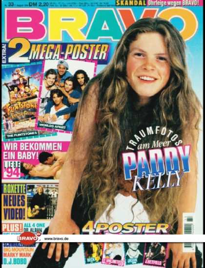 Bravo - 33/94, 11.08.1994 - Paddy Kelly (Kelly Family) - Roxette -