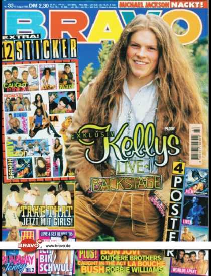 Bravo - 33/95, 10.08.1995 - Paddy Kelly (Kelly Family) - Take That -