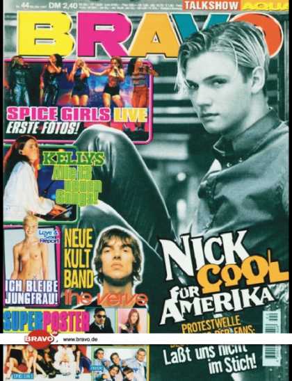 Bravo - 44/97, 23.10.1997 - Nick Carter (backstreet Boys) - Spice Girls - Kelly Family -
