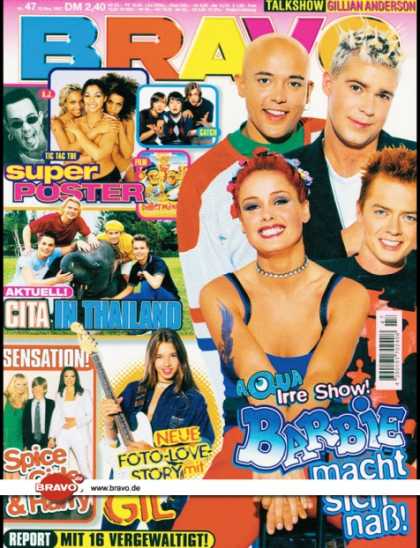 Bravo - 47/97, 13.11.1997 - Aqua - Caught In The Act - Spice Girls, Prinz Harry - Gil Of