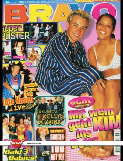 Bravo - 36/98, 03.09.1998 - Kim Frank (Echt) - Die Toten Hosen - Spice Girls - Kelly Fam