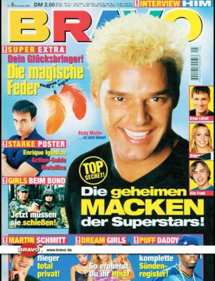 Bravo - 05/00, 26.01.2000 - Ricky Martin - Martin Schmitt - Puff Daddy - Brian Littrell